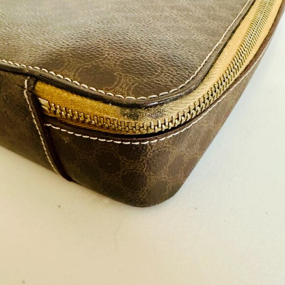 AUTHENTIC RARE CELINE MACADAM CANVAS AND LEATHER LAPTOP CASE VINTAGE MC97 ITALY - Picture 9 of 14